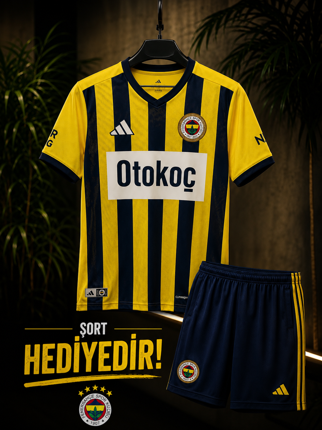FENERBAHÇE ÇOCUK BASKI YAPILABİLEN PREMİUM ÇUBUKLU FORMA 4-13 YAŞ